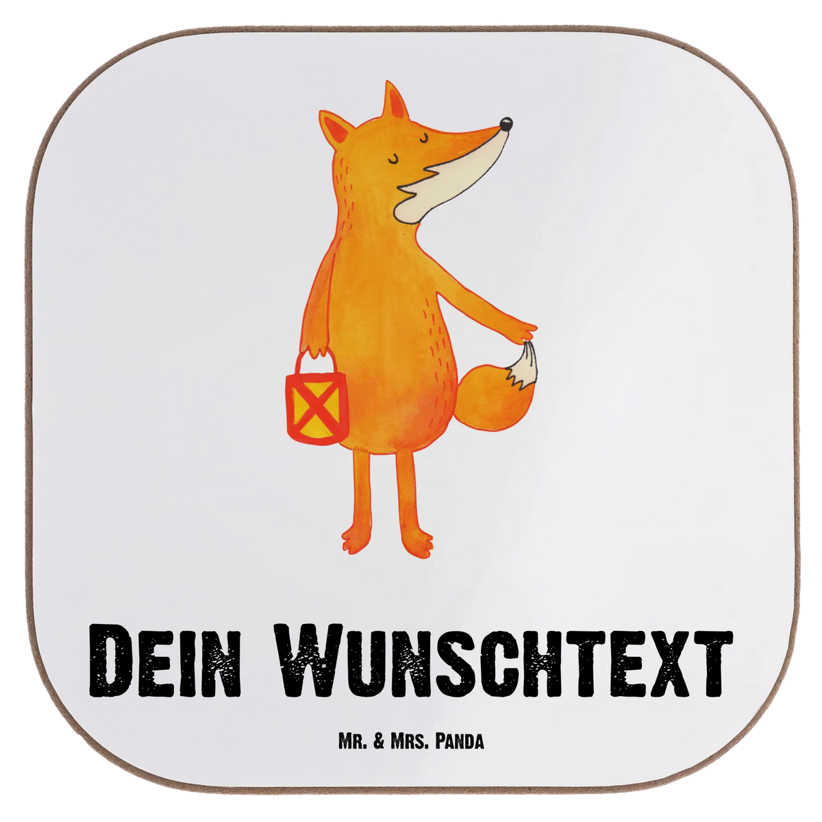 Personalised coaster Fox Lantern fox, foxes, forest wildlife, clever as a fox, animal lover, Spell comforting, Saint Martin, Cheer up, Caesar Otto Hugo Flaischlen, Foxes, Lantern, Lovesickness Spell, Lantern parade, Fox