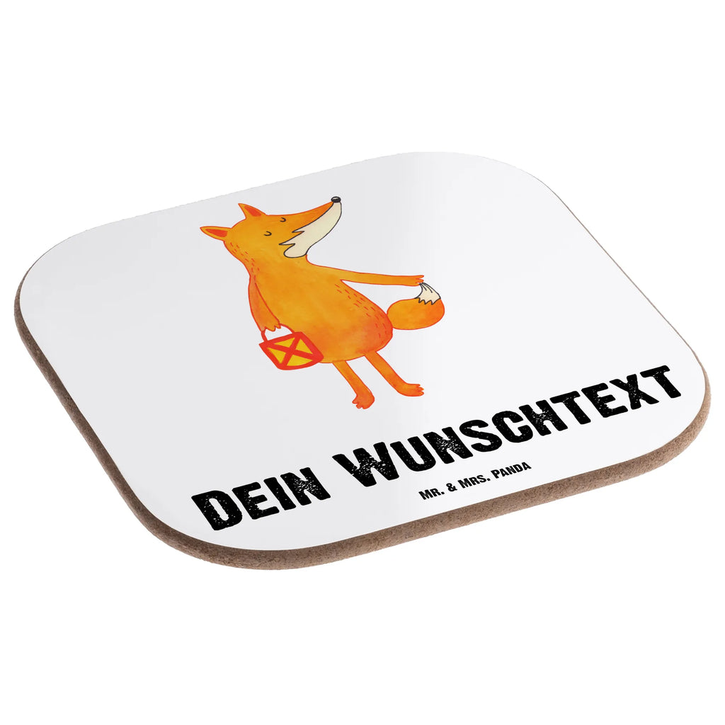 Personalised coaster Fox Lantern fox, foxes, forest wildlife, clever as a fox, animal lover, Spell comforting, Saint Martin, Cheer up, Caesar Otto Hugo Flaischlen, Foxes, Lantern, Lovesickness Spell, Lantern parade, Fox