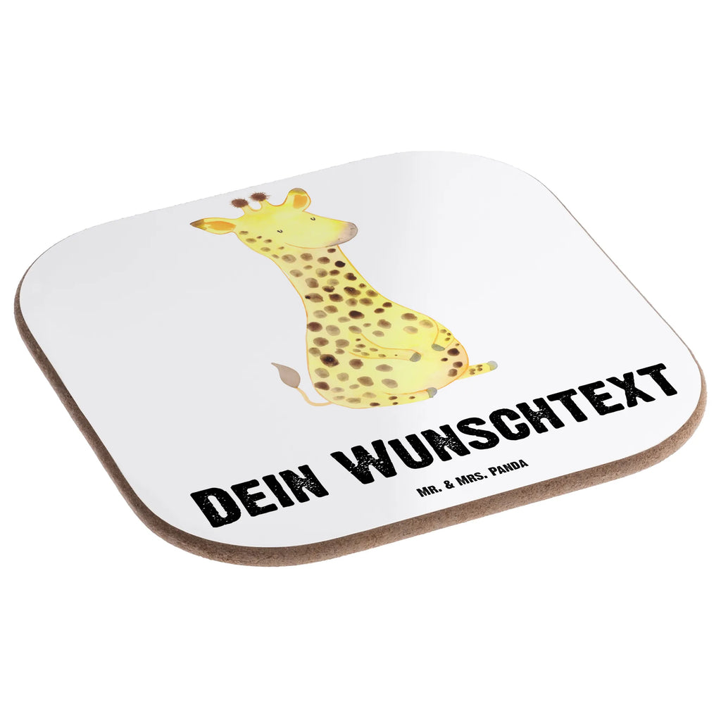 Personalisierte Untersetzer Giraffe Zufrieden Bedrucken, Peronalisierte Untersetzer Gläser, Namensaufdruck, PErsonalisierte Bierdeckel, Personalisierte Untersetzer, Untersetzer mit Namen, Personalisieren, Personalisiert Getränkeuntersetzer, Personalisierte Glasuntersetzer, Afrika, Wildtiere, Giraffe, Abenteuer, Glück, Zufrieden