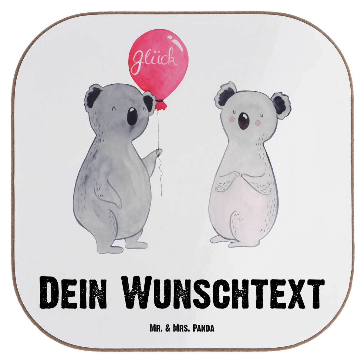 Personalised coaster Koala bear balloon Koala, present, party, koala, birthday, balloon