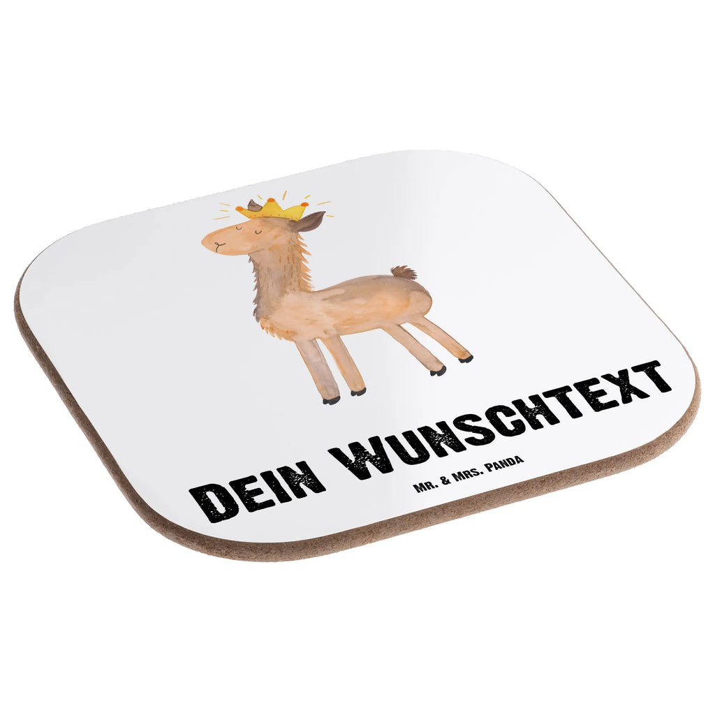 Personalised coaster lama king Llama, llama, alpaca, trendy animal, queen, supervisor, boss, office colleague, dad, mum, girlfriend, high school graduation, lama, king, colleague, lamas