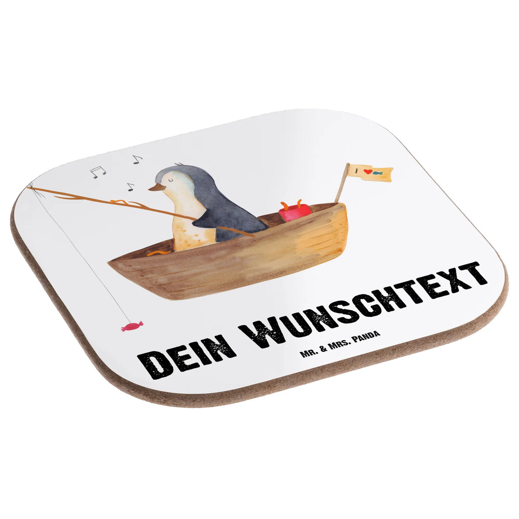 Personalised coaster Penguin fishing boat Penguin, North Pole, Winter, Penguins, new beginning, life, fishing boat, motivation, separation, gift idea heartache, new start, divorce, love of life, boat, fishing, enjoy, penguins