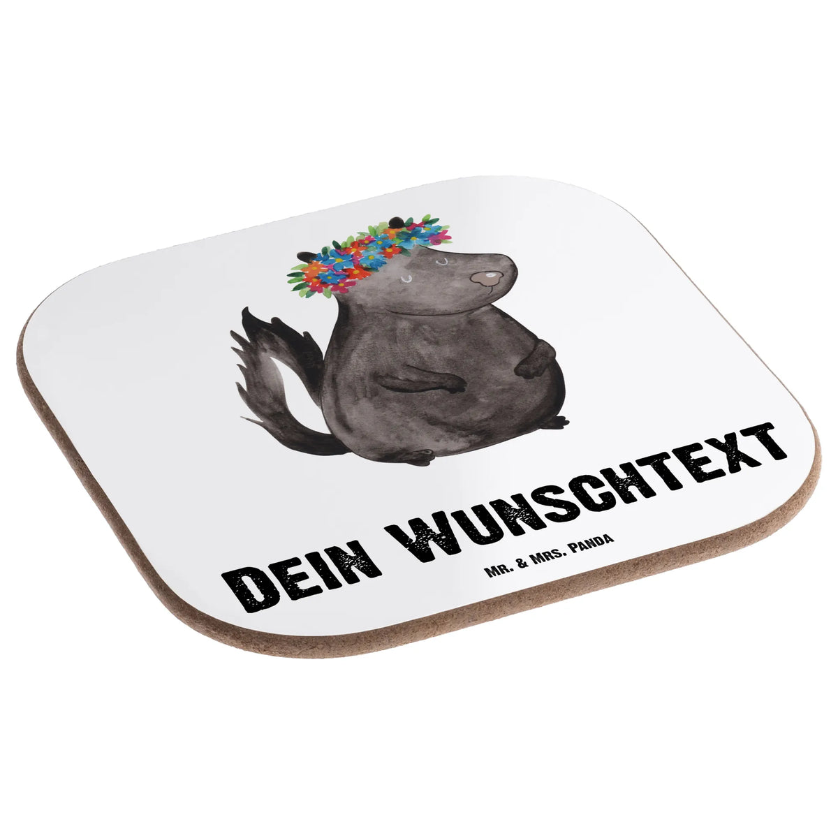 Personalised coaster skunk Girl Skunk, Stinker, Live, Predator, Laugh, Yoga, Love, Stinky, Namaste, Wild animal