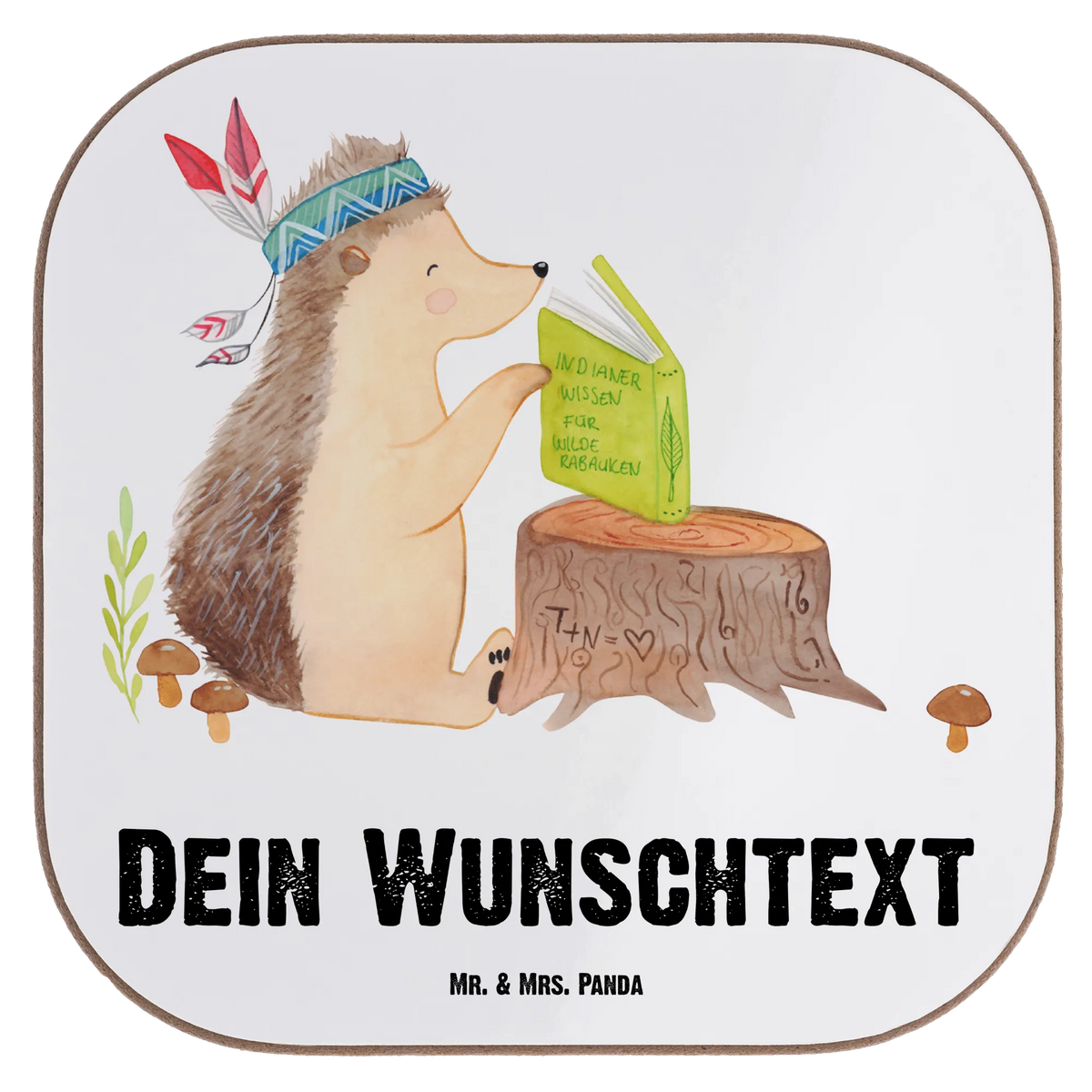 Personalised coaster Hedgehog feather headdress Forest animals, Adventure, Indians, Camping, Hedgehogs, Campfire