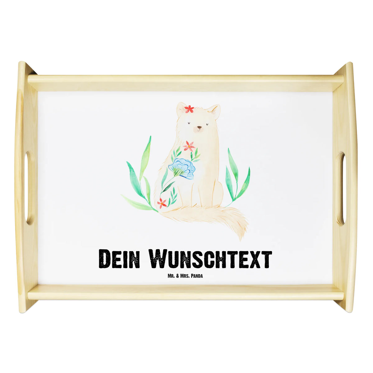 Personalised serving tray Cat Flower cat, tomcat, kitty, meow, kitten, housecat, mama cat, love cats, cat image, cat fan, cat lover, cat fancier, cat decoration, gift for cat lover, cat owner, funny cats, cat sayings, cat motto, funny cat gifts, fan merchandise, cat stuff, animal lover, Cat, courage outburst, self-love, motivation, self-care