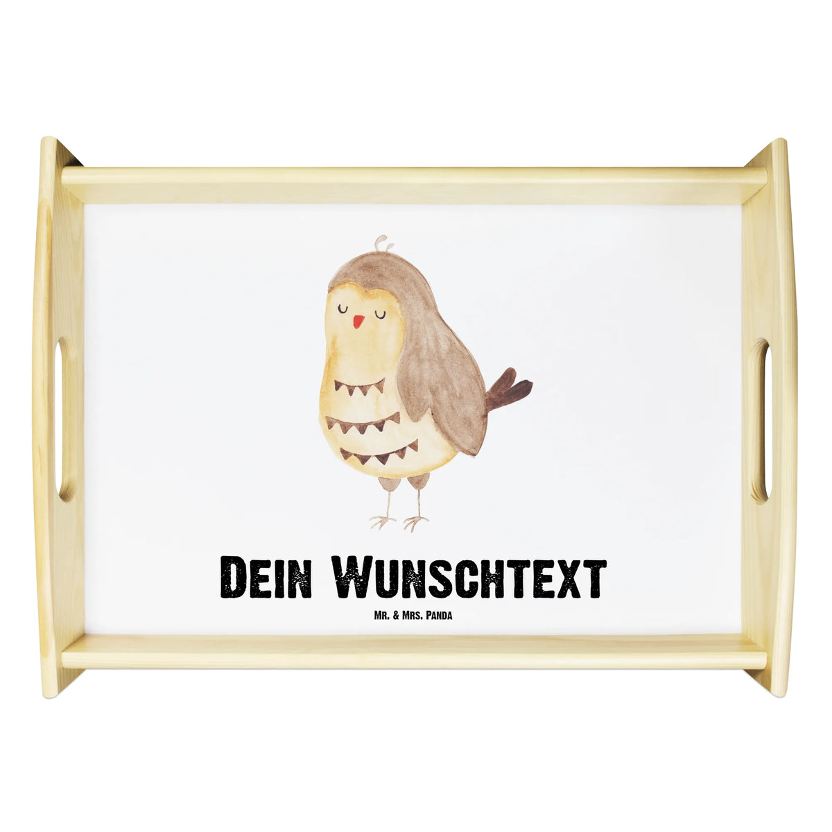 Personalised serving tray Owl Satisfied owl, forest animal, bird, nocturnal, gift ideas, birthday present, illustrated, funny, romantic gift, owl decor, Love saying, Owl saying, Pun funny, Romantic, Owl deco, Saying beautiful, Wedding anniversary gift, Owl
