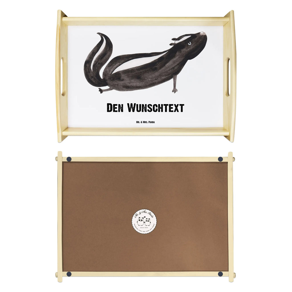 Personalisiertes Serviertablett Stinktier Yoga Personalisiertes Tablett, Personalisiertes Dekotablett, Personalisiertes Holztablett, Tablett mit Namen, Serviertablett mit Namen, Personalisiertes Serviertablett, Personalisiertes Frühstückstablett, Personalisiertes Küchentablett, Stinktier, Skunk, Raubtier, Wildtier, Stinki, Liebe, Lache, Yoga, Lebe, Namaste, Stinker