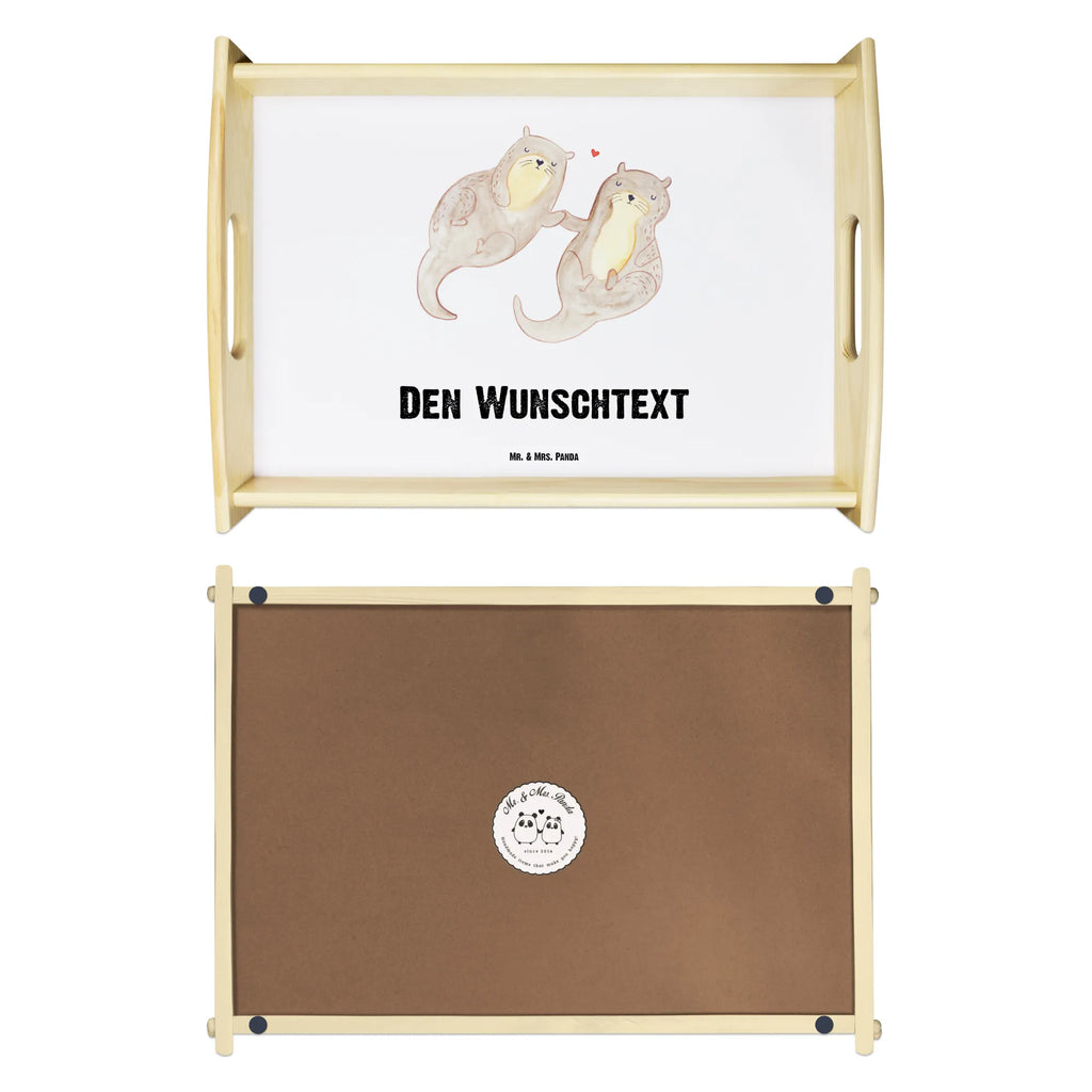 Personalisiertes Serviertablett Otter händchenhaltend Tablett mit Namen, Personalisiertes Dekotablett, Personalisiertes Frühstückstablett, Serviertablett mit Namen, Personalisiertes Küchentablett, Personalisiertes Tablett, Personalisiertes Holztablett, Personalisiertes Serviertablett, Otter, Fischotter, Seeotter, Otter Seeotter See Otter