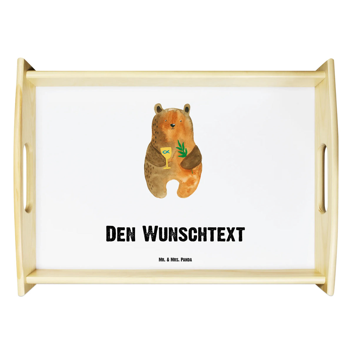 Personalised serving tray bear confirmation bear, teddy, teddy bear, cuddly toy, confirmation, service, church, evangelic