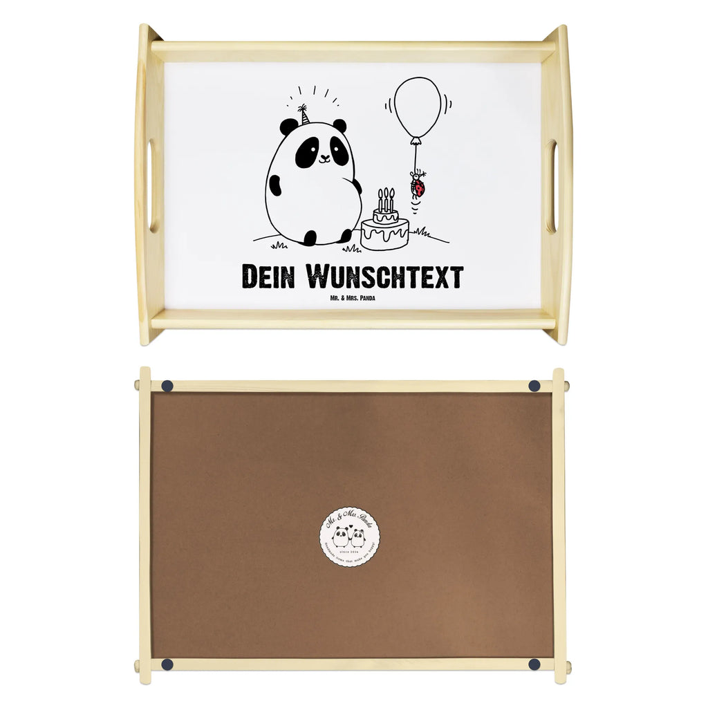 Spersonalizowana taca serwisowa Panda urodziny Tablett mit Namen, Personalisiertes Tablett, Personalisiertes Holztablett, Personalisiertes Dekotablett, Personalisiertes Frühstückstablett, Personalisiertes Serviertablett, Personalisiertes Küchentablett, Serviertablett mit Namen