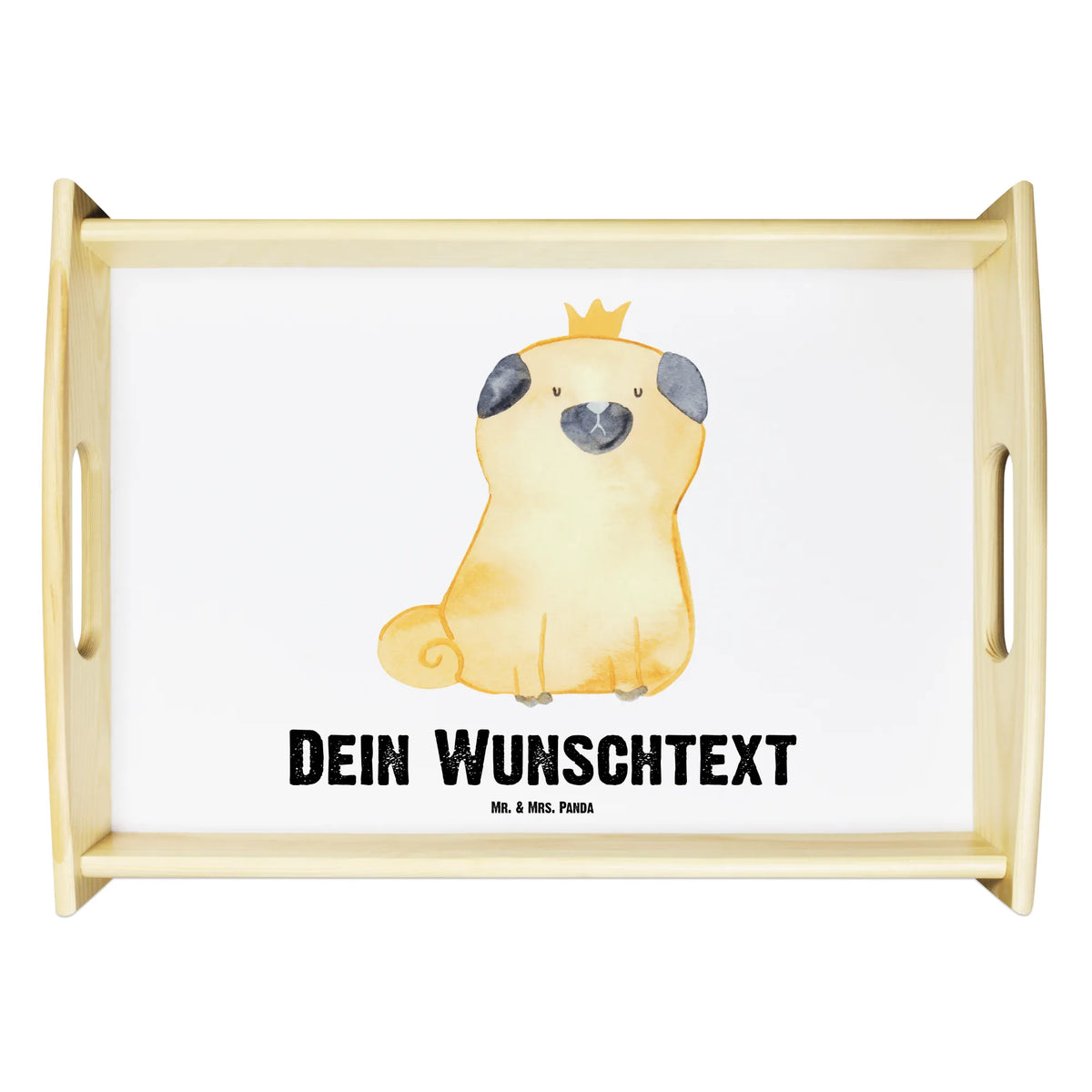 Personalised serving tray pug Crown dog, mutt, hound, woof, dog mama, dog breed, love dogs, love for dogs, dog decorative items, bag with dog print, funny gifts for dog owners, what do you give a dog lover, Christmas gifts for dogs, gifts for dogs, dog sayings, childless, funny, Pug, allergic, dog owners. Saying, house rules
