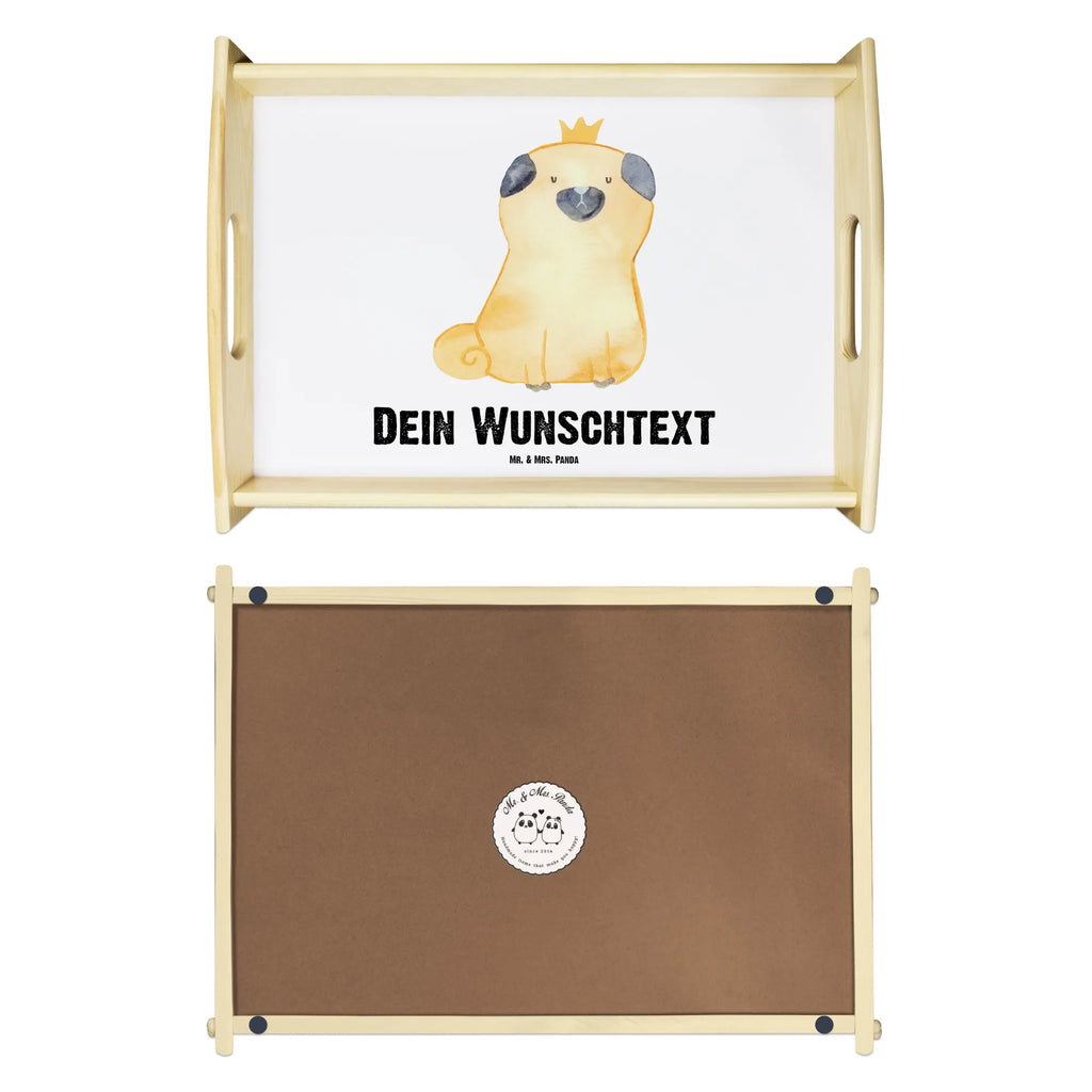 Personalised serving tray pug Crown dog, mutt, hound, woof, dog mama, dog breed, love dogs, love for dogs, dog decorative items, bag with dog print, funny gifts for dog owners, what do you give a dog lover, Christmas gifts for dogs, gifts for dogs, dog sayings, childless, funny, Pug, allergic, dog owners. Saying, house rules