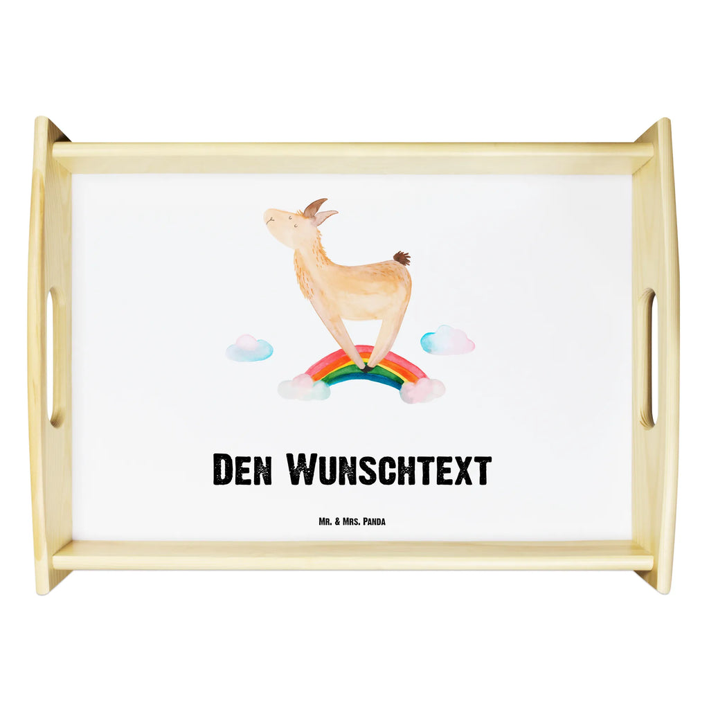 Personalised serving tray lama rainbow Llama, llama, alpaca, trendy animal, Rainbow, Hobby, Lama, School, Haters, Outsider, Abi, Freedom, Haters gonna hate, Cloud country, Self-employed, Lamas