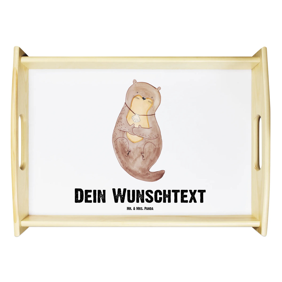 Personalised serving tray otter shell animal lover, marten, sea otter, European otter, water mammal, aquatic animal, baby otter, predator, water, otter gifts, gift ideas for animal lovers, animal, mammal, water animal, gifts for people in love, otter love, brooding, dreaming, daydreaming