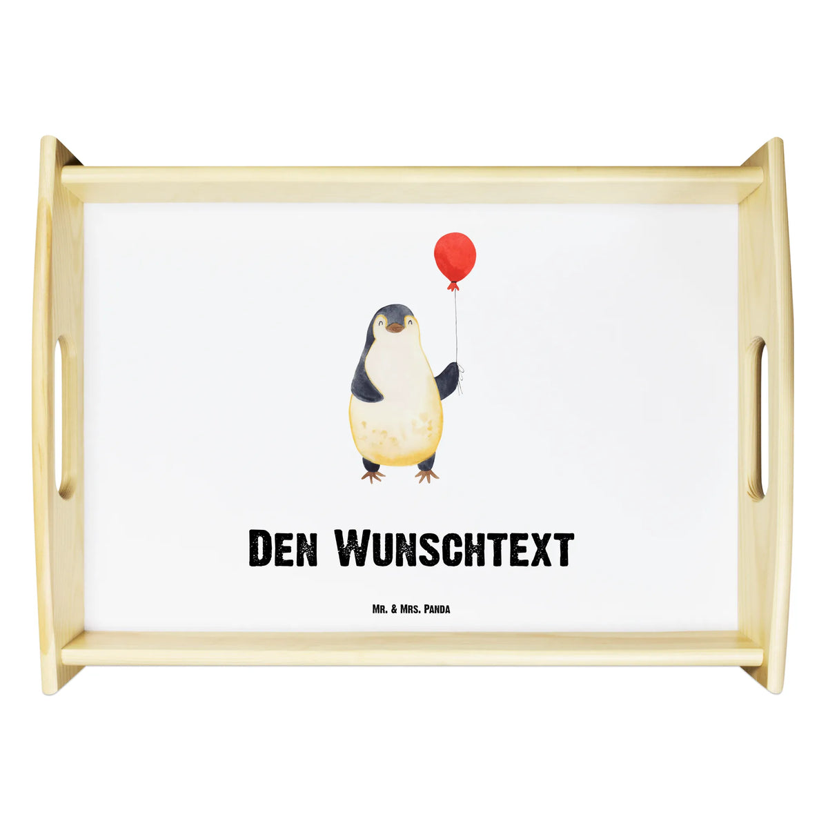 Personalised serving tray Penguin balloon North Pole, Penguins, love of life, best friend, balloon, gift idea, new life, penguins, new start, gift girlfriend