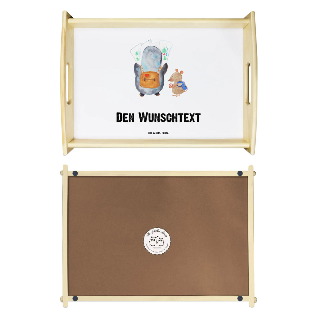 Personalisiertes Serviertablett Pinguin & Maus Wanderer Personalisiertes Holztablett, Personalisiertes Serviertablett, Personalisiertes Tablett, Personalisiertes Frühstückstablett, Personalisiertes Küchentablett, Tablett mit Namen, Serviertablett mit Namen, Personalisiertes Dekotablett, Pinguin, Abenteurer, Pinguine, Ausflug, Abenteuer, wandern, Wanderlust, Roadtrip