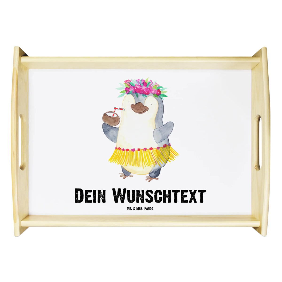 Personalised serving tray Penguin coconut Penguin, North Pole, Winter, Penguins, penguins, aloha, Hawaii, vacation, coconut