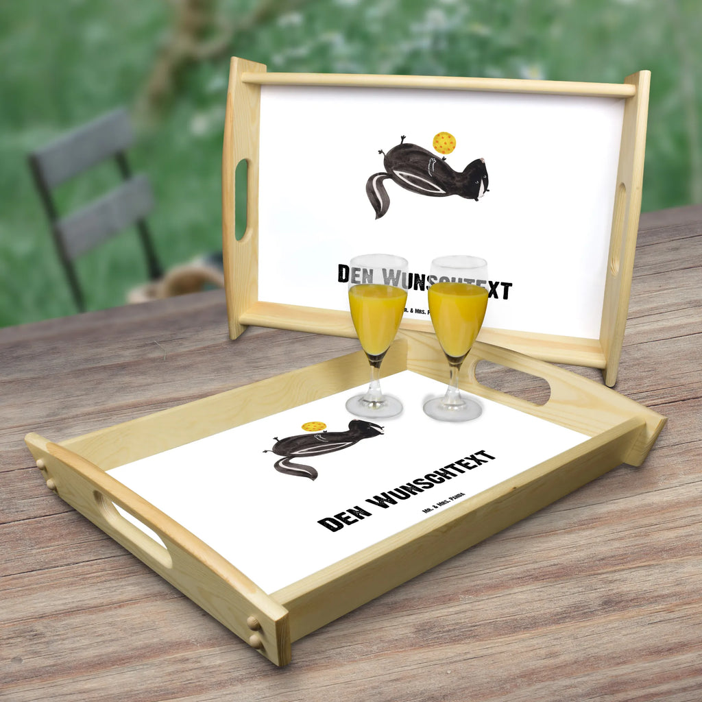Personalised serving tray skunk ball Skunk, skunk, stinker, playful, wisdom, stinky, wild animal, predator