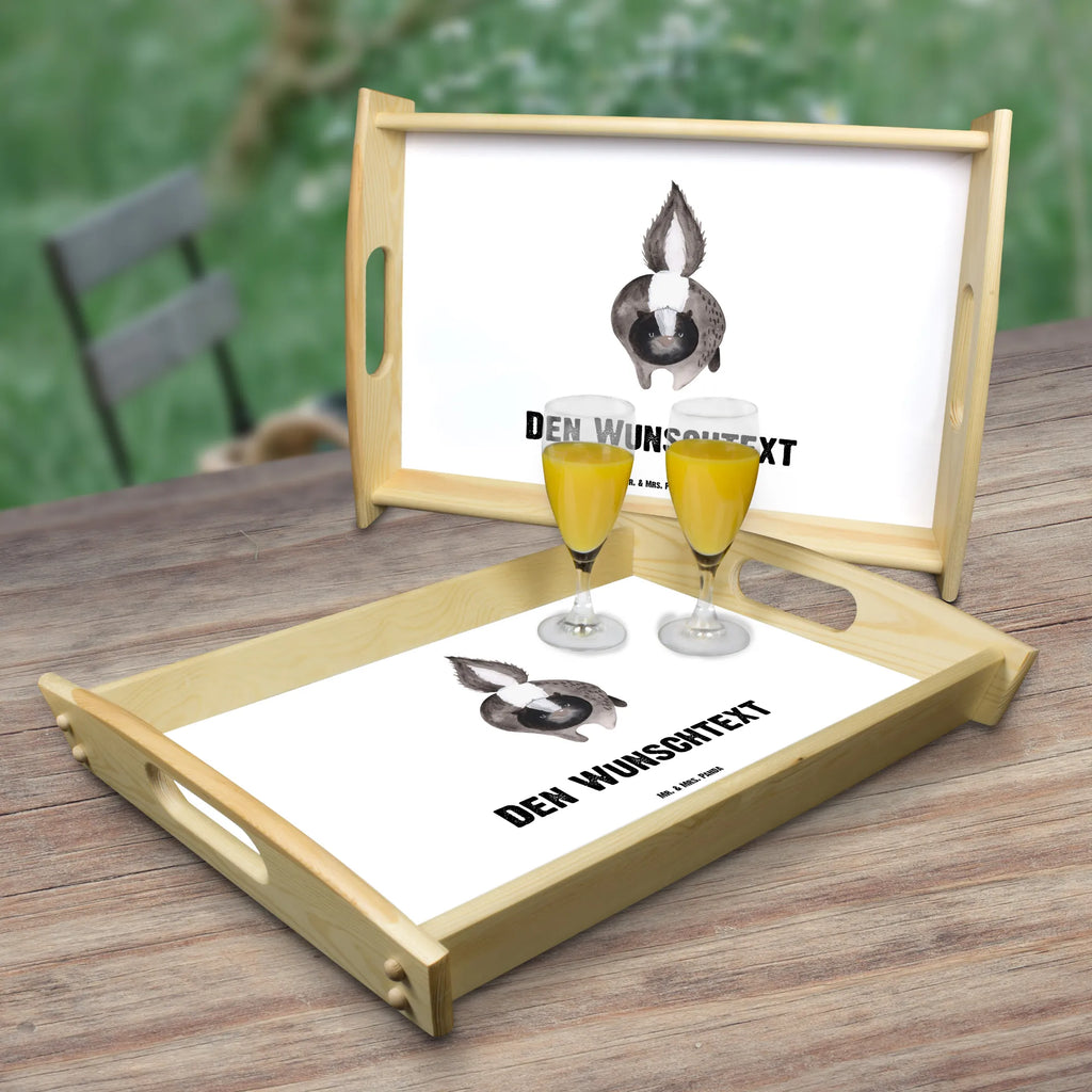 Personalised serving tray skunk attack Skunk, wild animal, predator, skunk, threatening, stinky, stinker, angry