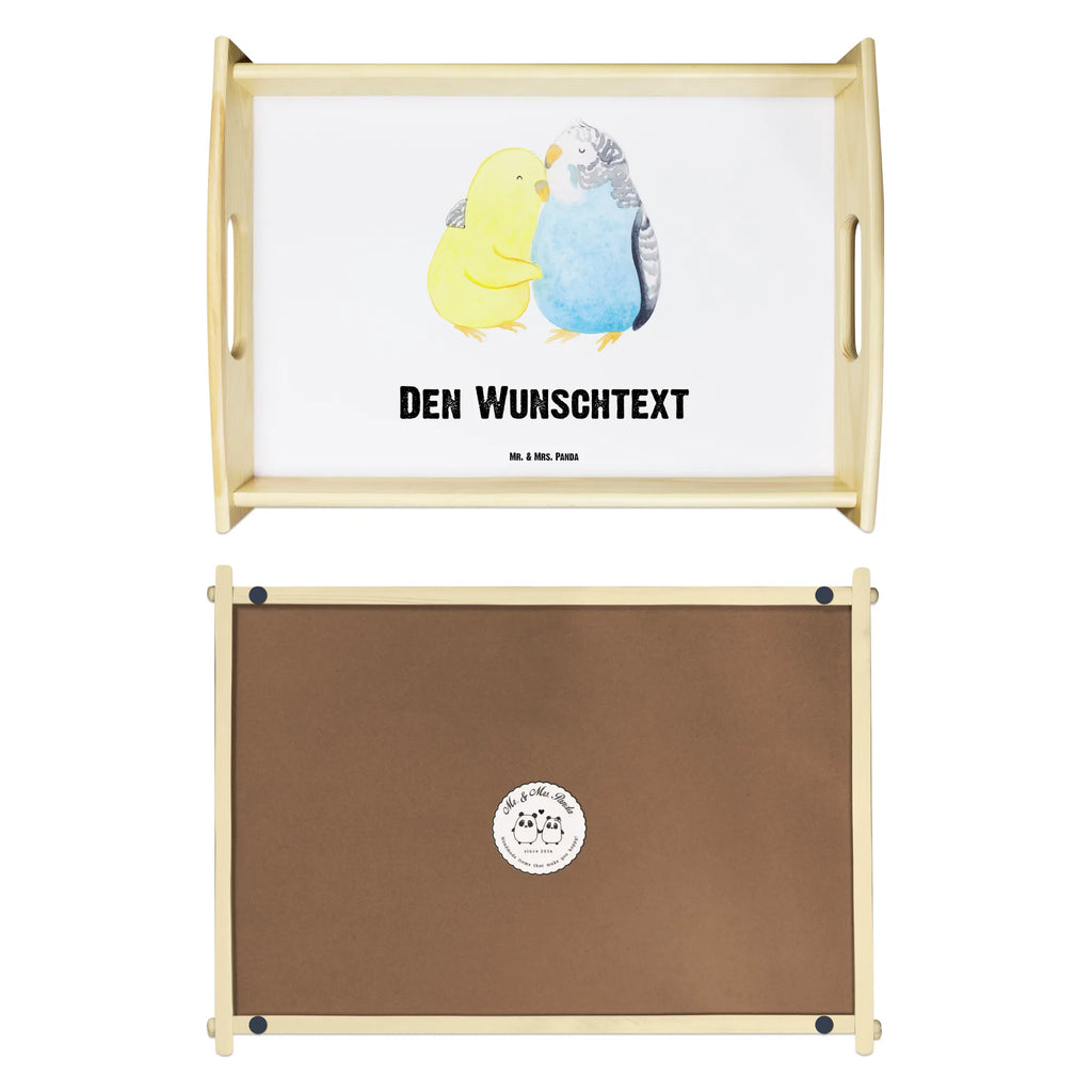 Personalised serving tray Parakeets in love Love, Loving, Two, Together, Marriage, Engagement, Proposal of marriage, Love gift, gift for her, gift for him, anniversary gift, love, birds, budgie, trust, closeness, cuddling