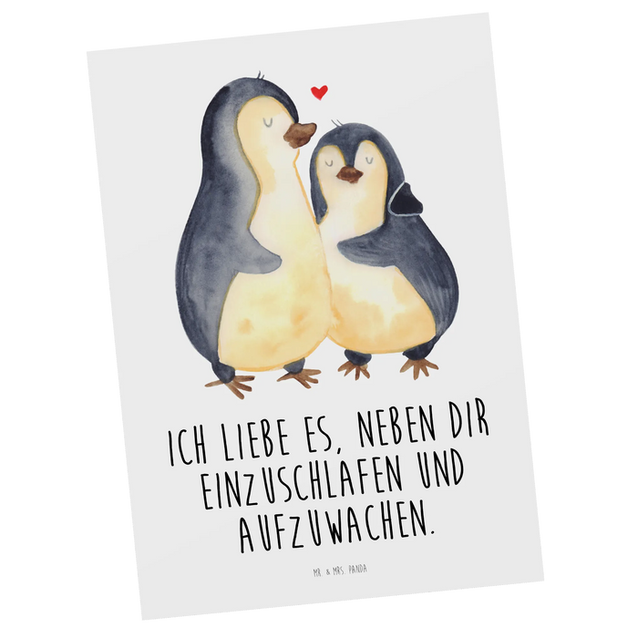 Postkarte Pinguine Einschlafen