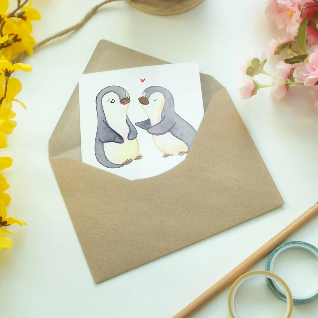 Grußkarte Pinguine trösten Karte, Klappkarte, Geburtstagskarte, Glückwunschkarte, Hochzeitskarte, Grußkarte, Einladungskarte, Ansichtskarten, Liebe, Partner, Freund, Freundin, Ehemann, Ehefrau, Heiraten, Verlobung, Heiratsantrag, Liebesgeschenk, Jahrestag, Hocheitstag, Geschenk für Frauen, Geschenk für Freundin, Mitbringsel, für Ehemann, Liebesbeweis, Geschenk für Partner, Valentinstag, Hochzeitstag, für Männer