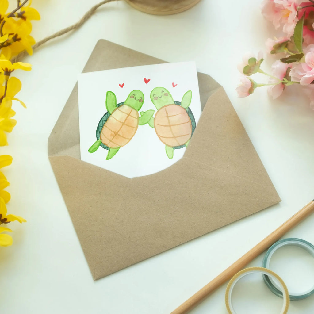 Grußkarte Schildkröten Paar Einladungskarte, Ansichtskarten, Karte, Hochzeitskarte, Glückwunschkarte, Grußkarte, Klappkarte, Geburtstagskarte, Liebe, Partner, Freund, Freundin, Ehemann, Ehefrau, Heiraten, Verlobung, Heiratsantrag, Liebesgeschenk, Jahrestag, Hocheitstag, für Ehemann, Valentinstag, Hochzeitstag, Liebesbeweis, Geschenk für Partner, für Männer, Geschenk für Freundin, Mitbringsel, Geschenk für Frauen
