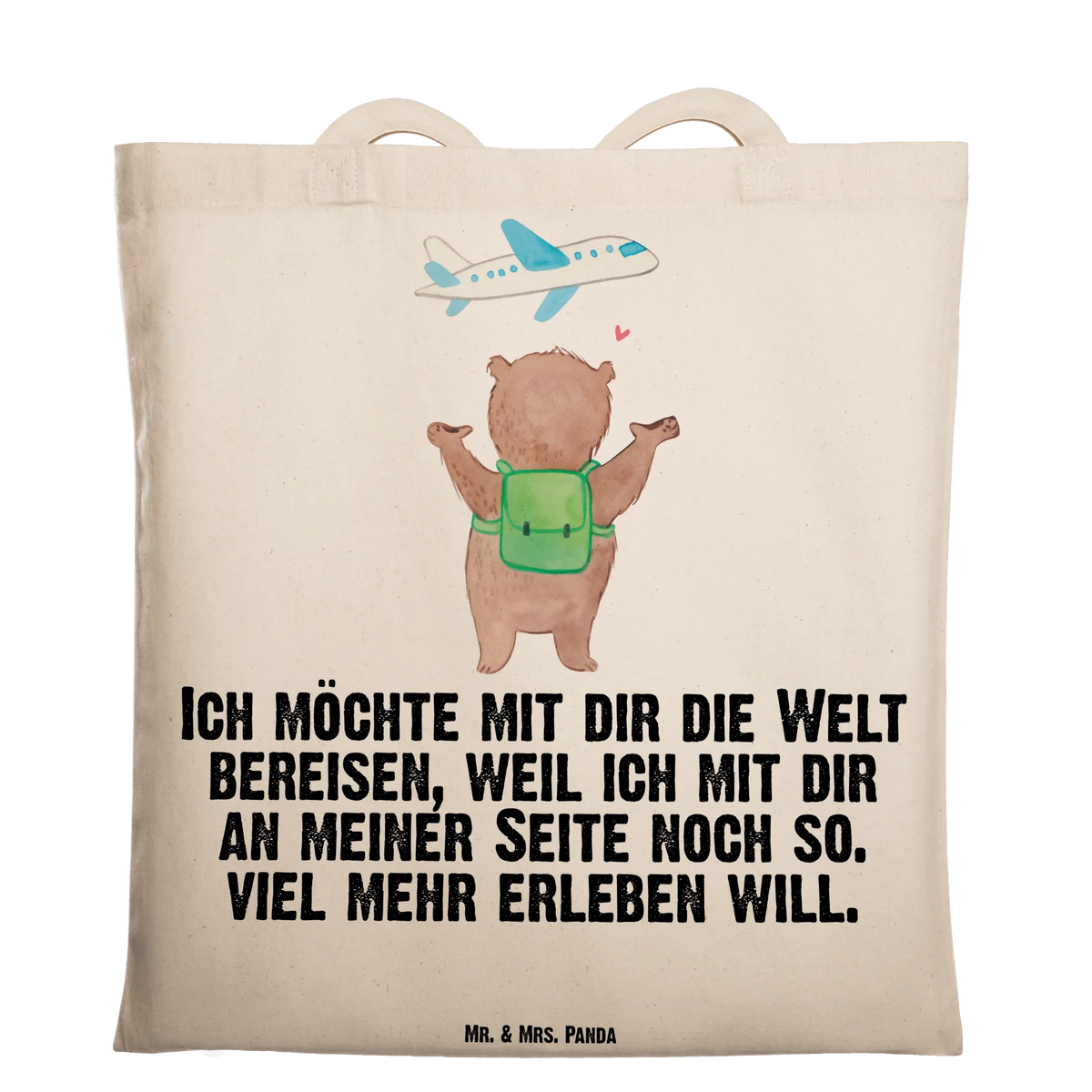 Tote bag bear Airplane Loving, Two, Together, Marriage, Proposal of marriage, Love gift, gift for her, gift for him, anniversary gift, Valentine's Day Gift for Women Love Gift Anniversary Wedding Anniversary Party Favor Gift for Girlfriend Gift for Partner Boyfriend Gift Token of Love for Men for Husband