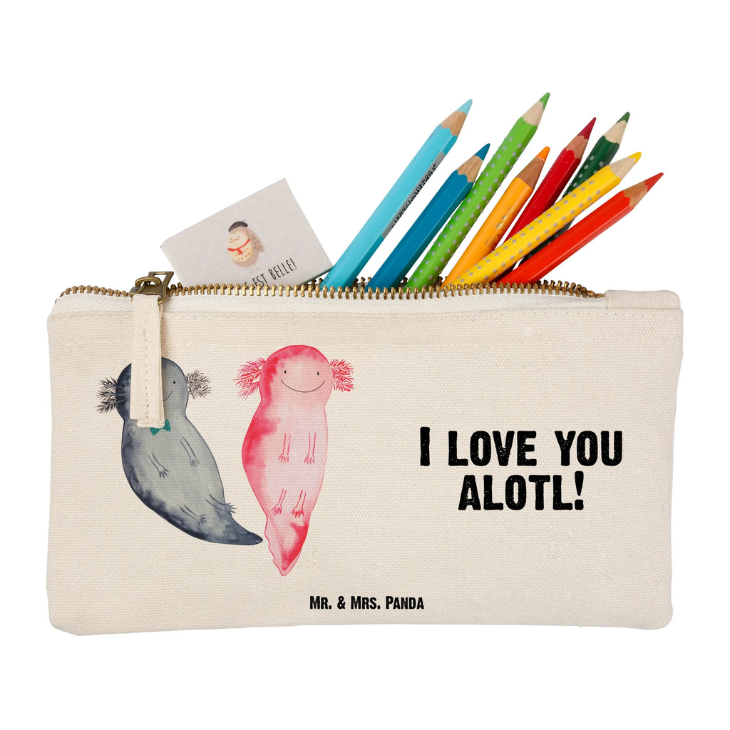 Schminktasche Axolotl Liebe Kosmetiktasche, pencil case, Schlampermäppchen, pinsel tasche, toiletry bag, Kosmetikbeutel, Schminkbeutel, kosmetiktäschchen, Stiftemäppchen, aufbewahrungsbeutel, Schminktasche, Waschtasche, Kulturbeutel, aufbewahrungstasche, Waschbeutel, utensilientasche, Etui, Mäppchen, Kulturtasche, beauty tasche, beauty case, Schminktäschchen, Federmappe, Freundin, Freund, Liebe, Liebesgeschenk, Jahrestag, Verlobung, Partner, Ehemann, Ehefrau, Heiraten, Heiratsantrag, Hocheitstag, Mitbringsel, Liebesbeweis, für Männer, Geschenk für Partner, für Ehemann, Geschenk für Frauen, Geschenk für Freundin, Valentinstag, Hochzeitstag