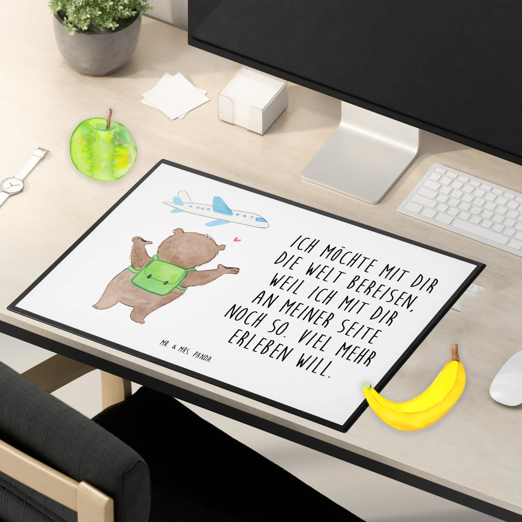 Podkładka na biurko niedźwiedź samolot Miłość, partner, przyjaciel, przyjaciółka, mąż, żona, wesele, zaręczyny, prośba o rękę, prezent miłosny, rocznica, dzień ślubu