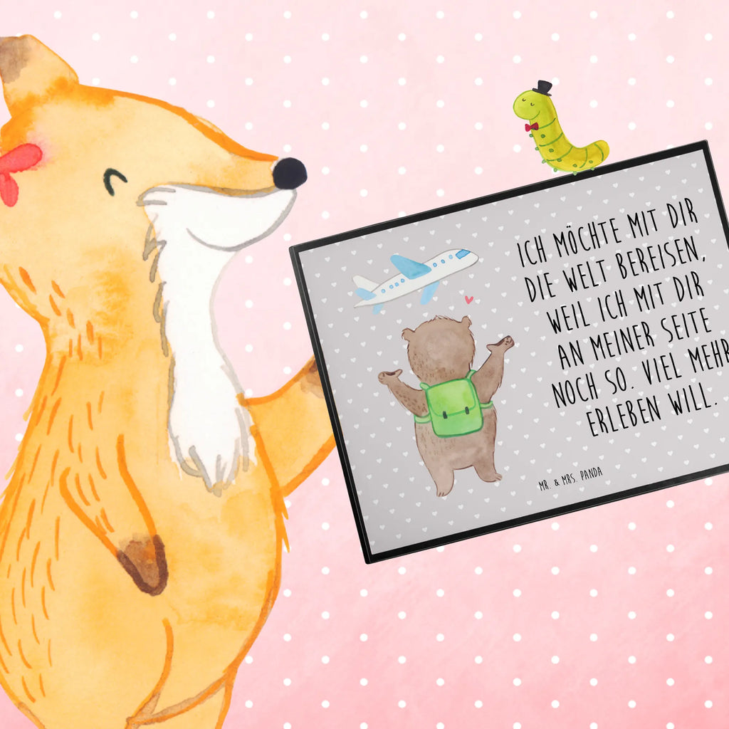 Podkładka na biurko niedźwiedź samolot Miłość, partner, przyjaciel, przyjaciółka, mąż, żona, wesele, zaręczyny, prośba o rękę, prezent miłosny, rocznica, dzień ślubu