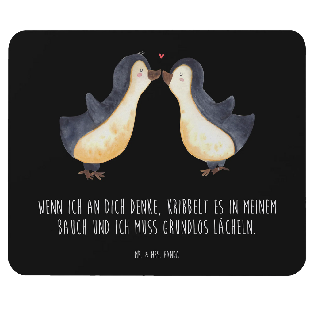 Podkładka pod mysz Pingwiny Pocałunek Miłość, partner, przyjaciel, przyjaciółka, mąż, żona, wesele, zaręczyny, prośba o rękę, prezent miłosny, rocznica, dzień ślubu