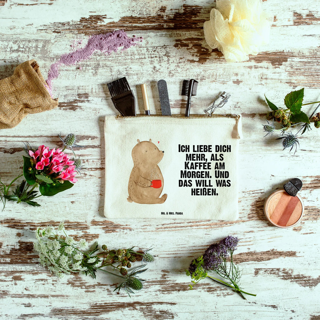 Make-up bag bear morning coffee Love, Loving, Two, Together, Marriage, Engagement, Proposal of marriage, Love gift, gift for her, gift for him, anniversary gift, Valentine&#39;s Day Gift for Women Love Gift Anniversary Wedding Anniversary Party Favor Gift for Girlfriend Gift for Partner Boyfriend Gift Token of Love for Men for Husband