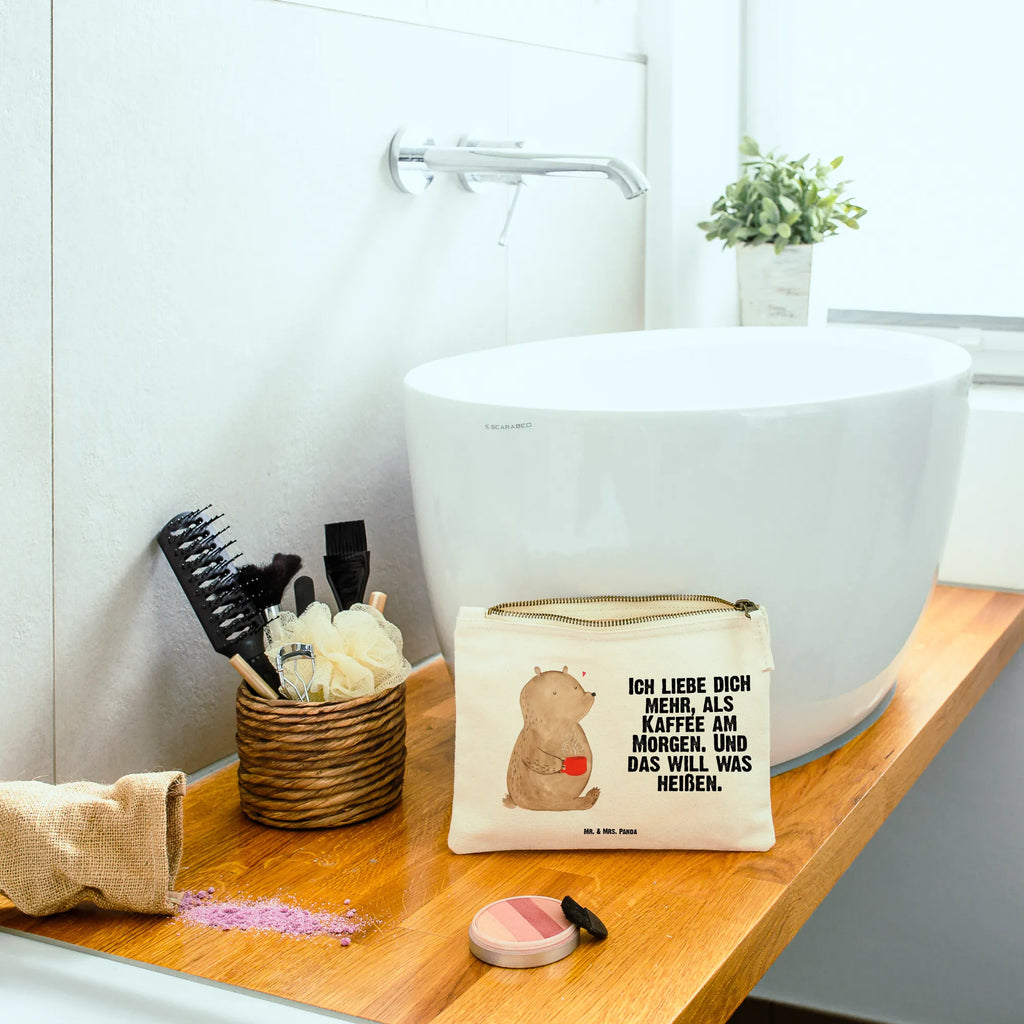 Make-up bag bear morning coffee Love, Loving, Two, Together, Marriage, Engagement, Proposal of marriage, Love gift, gift for her, gift for him, anniversary gift, Valentine&#39;s Day Gift for Women Love Gift Anniversary Wedding Anniversary Party Favor Gift for Girlfriend Gift for Partner Boyfriend Gift Token of Love for Men for Husband