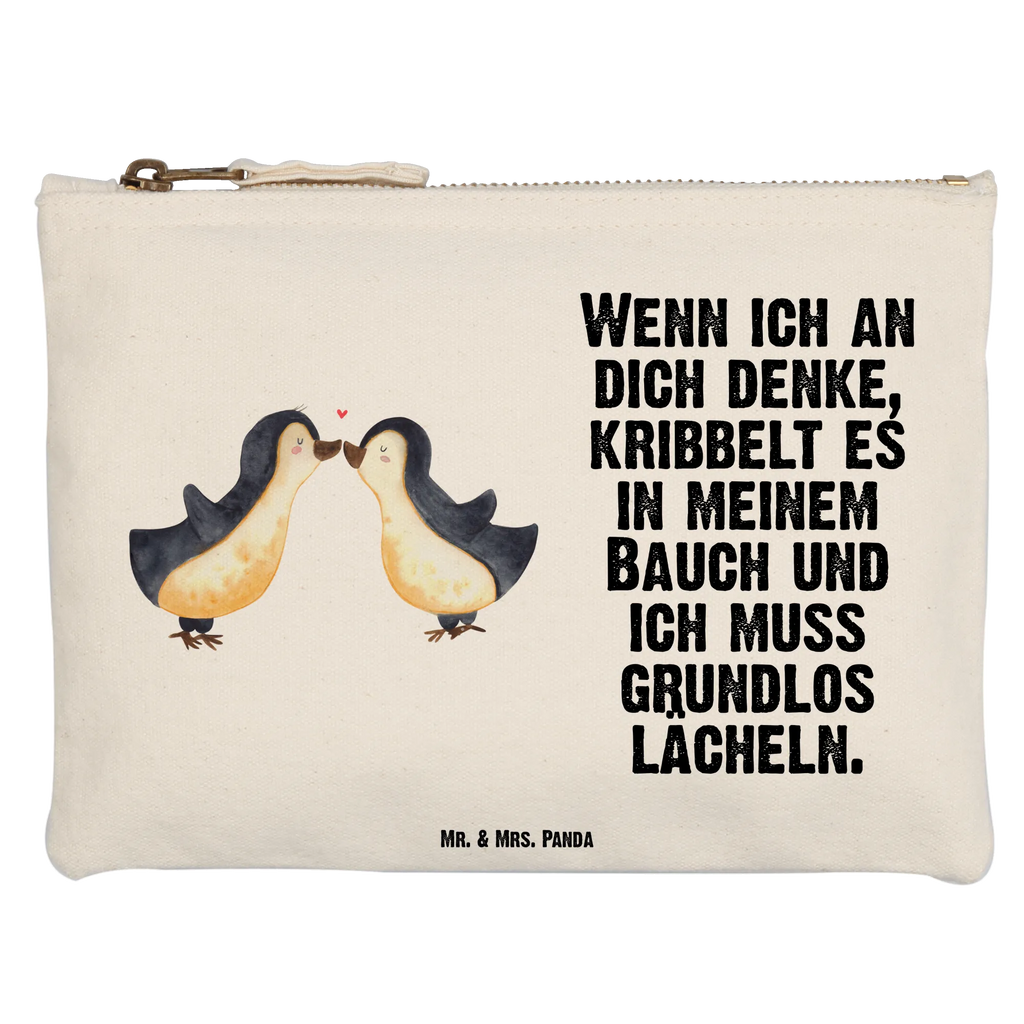 torebka na makijaż Pingwiny Pocałunek Miłość, partner, przyjaciel, przyjaciółka, mąż, żona, wesele, zaręczyny, prośba o rękę, prezent miłosny, rocznica, dzień ślubu