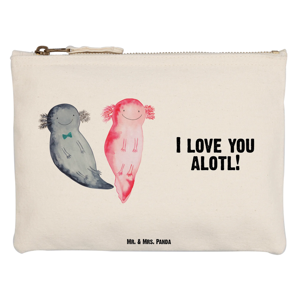 Schminktasche Axolotl Liebe Kosmetiktasche, pencil case, Schlampermäppchen, pinsel tasche, toiletry bag, Kosmetikbeutel, Schminkbeutel, kosmetiktäschchen, Stiftemäppchen, aufbewahrungsbeutel, Schminktasche, Waschtasche, Kulturbeutel, aufbewahrungstasche, Waschbeutel, utensilientasche, Etui, Mäppchen, Kulturtasche, beauty tasche, beauty case, Schminktäschchen, Federmappe, Freundin, Freund, Liebe, Liebesgeschenk, Jahrestag, Verlobung, Partner, Ehemann, Ehefrau, Heiraten, Heiratsantrag, Hocheitstag, Mitbringsel, Liebesbeweis, für Männer, Geschenk für Partner, für Ehemann, Geschenk für Frauen, Geschenk für Freundin, Valentinstag, Hochzeitstag