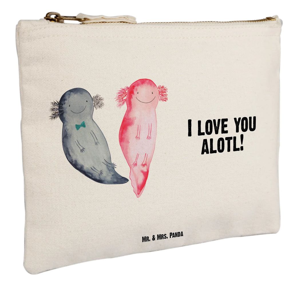 Schminktasche Axolotl Liebe Kosmetiktasche, pencil case, Schlampermäppchen, pinsel tasche, toiletry bag, Kosmetikbeutel, Schminkbeutel, kosmetiktäschchen, Stiftemäppchen, aufbewahrungsbeutel, Schminktasche, Waschtasche, Kulturbeutel, aufbewahrungstasche, Waschbeutel, utensilientasche, Etui, Mäppchen, Kulturtasche, beauty tasche, beauty case, Schminktäschchen, Federmappe, Freundin, Freund, Liebe, Liebesgeschenk, Jahrestag, Verlobung, Partner, Ehemann, Ehefrau, Heiraten, Heiratsantrag, Hocheitstag, Mitbringsel, Liebesbeweis, für Männer, Geschenk für Partner, für Ehemann, Geschenk für Frauen, Geschenk für Freundin, Valentinstag, Hochzeitstag