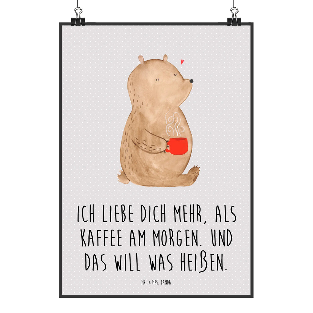 Poster Bär Morgenkaffee Wandschmuck, wandkunst, wanddruck, Wandbild, Posterdruck, Wanddekoration, Deko Bild, Wanddeko Bild, Wandposter, Plakat, Bild für Wand, Kunstdruck, kunst für die wand, kunstdruck poster, drucke, Poster, grafikposter, Designposter, kunstposter, wanddeko, Bild, Mr. & Mrs. Panda Poster, Verlobung, Hocheitstag, Freund, Partner, Heiraten, Liebe, Heiratsantrag, Ehefrau, Freundin, Liebesgeschenk, Jahrestag, Ehemann, für Männer, Liebesbeweis, Hochzeitstag, Valentinstag, Geschenk für Frauen, Mitbringsel, für Ehemann, Geschenk für Freundin, Geschenk für Partner