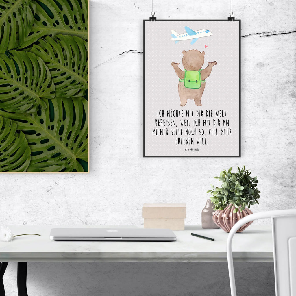 Poster Bär Flugzeug Posterdruck, Wanddeko Bild, Wanddekoration, Mr. & Mrs. Panda Poster, wandkunst, Kunstdruck, Bild für Wand, Plakat, kunstdruck poster, drucke, Designposter, grafikposter, Wandposter, wanddruck, Bild, Wandschmuck, Deko Bild, kunstposter, Poster, wanddeko, kunst für die wand, Wandbild, Verlobung, Hocheitstag, Freund, Partner, Heiraten, Liebe, Heiratsantrag, Ehefrau, Freundin, Liebesgeschenk, Jahrestag, Ehemann, Geschenk für Freundin, Geschenk für Partner, Hochzeitstag, Geschenk für Frauen, Liebesbeweis, für Ehemann, für Männer, Valentinstag, Mitbringsel