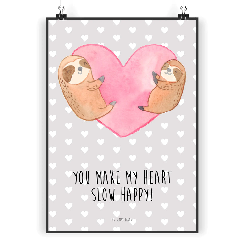 Poster Faultiere Herz kunst für die wand, Plakat, Wandposter, Kunstdruck, Wandbild, wandkunst, Bild für Wand, grafikposter, Bild, wanddeko, Mr. & Mrs. Panda Poster, drucke, Wandschmuck, Poster, Posterdruck, wanddruck, Deko Bild, Wanddekoration, kunstdruck poster, Wanddeko Bild, Designposter, kunstposter, Verlobung, Hocheitstag, Freund, Partner, Heiraten, Liebe, Heiratsantrag, Ehefrau, Freundin, Liebesgeschenk, Jahrestag, Ehemann, Geschenk für Partner, Liebesbeweis, Geschenk für Frauen, für Ehemann, Mitbringsel, Valentinstag, Geschenk für Freundin, Hochzeitstag, für Männer