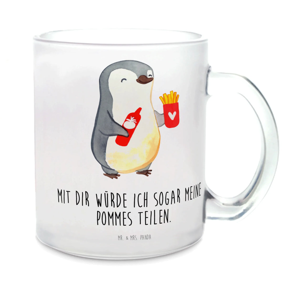 Teetasse Pinguin Pommes Motivtasse, Glas Teebecher, Teetasse, Henkelbecher, Kakaotasse, getränkebecher, Henkeltasse, Tee Tasse, Häferl, Teeglas, Trinkglas, glastasse, getränkeglas, Haferl, Pott, Glasbecher, Teetasse Glas, Teetasse aus Glas, Freundin, Freund, Liebe, Liebesgeschenk, Jahrestag, Verlobung, Partner, Ehemann, Ehefrau, Heiraten, Heiratsantrag, Hocheitstag, Hochzeitstag, Geschenk für Freundin, Liebesbeweis, Geschenk für Frauen, Geschenk für Partner, Valentinstag, für Männer, Mitbringsel, für Ehemann