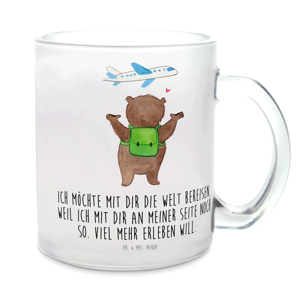 Teetasse Bär Flugzeug Trinkglas, Haferl, Henkeltasse, Glas Teebecher, Teetasse Glas, Teetasse aus Glas, Tee Tasse, Teeglas, getränkebecher, Glasbecher, Häferl, getränkeglas, Motivtasse, Kakaotasse, glastasse, Teetasse, Pott, Henkelbecher, Freundin, Freund, Liebe, Liebesgeschenk, Jahrestag, Verlobung, Partner, Ehemann, Ehefrau, Heiraten, Heiratsantrag, Hocheitstag, Mitbringsel, Hochzeitstag, Geschenk für Partner, Valentinstag, für Männer, Geschenk für Freundin, Geschenk für Frauen, für Ehemann, Liebesbeweis