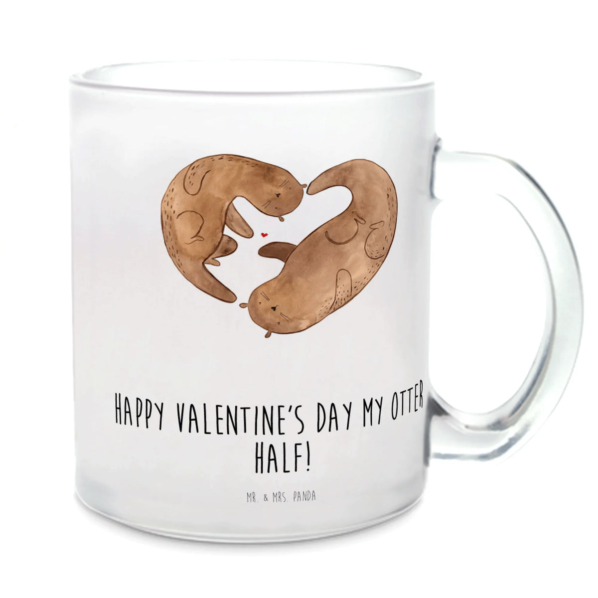 Glass tea cup otter valentine tea, glass, tea glass, mug, Tea cup, Love, Loving, Two, Together, Marriage, Engagement, Proposal of marriage, Love gift, gift for her, gift for him, anniversary gift, Valentine's Day Gift for Women Love Gift Anniversary Wedding Anniversary Party Favor Gift for Girlfriend Gift for Partner Boyfriend Gift Token of Love for Men for Husband