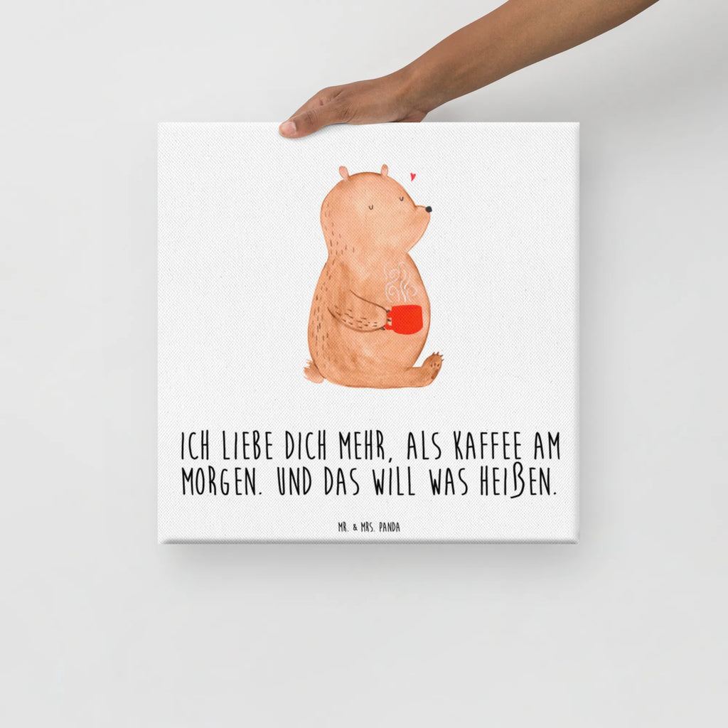 Leinwand Bild Bär Morgenkaffee Kunstdruck, Leinwand, Verlobung, Partner, Ehemann, Ehefrau, Liebe, Heiraten, Liebesgeschenk, Heiratsantrag, Hocheitstag, Freundin, Jahrestag, Freund, Geschenk für Partner, für Männer, Liebesbeweis, Mitbringsel, Hochzeitstag, Geschenk für Frauen, Valentinstag, für Ehemann, Geschenk für Freundin