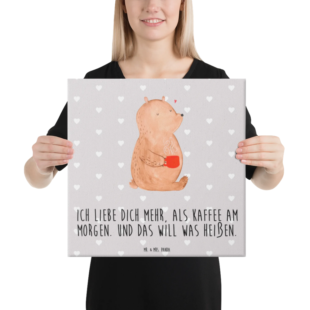 Leinwand Bild Bär Morgenkaffee Kunstdruck, Leinwand, Verlobung, Partner, Ehemann, Ehefrau, Liebe, Heiraten, Liebesgeschenk, Heiratsantrag, Hocheitstag, Freundin, Jahrestag, Freund, Geschenk für Partner, für Männer, Liebesbeweis, Mitbringsel, Hochzeitstag, Geschenk für Frauen, Valentinstag, für Ehemann, Geschenk für Freundin