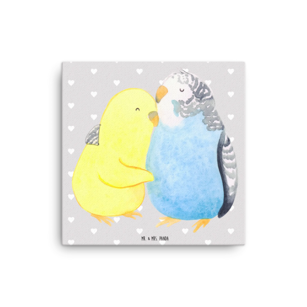 Canvas picture Parakeets in love Leinwand, Kunstdruck, Freund, Liebe, Heiraten, Jahrestag, Heiratsantrag, Liebesgeschenk, Hocheitstag, Verlobung, Partner, Freundin, Ehemann, Ehefrau, Kuscheln, Vögel, Wellensittich, Vertrauen, Nähe