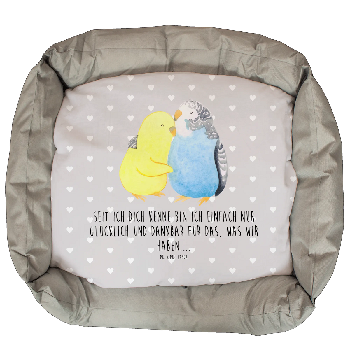 Cat bed Parakeets in love Katzensofa, Katzencouch, Kuschelbett, Katzenkorb, Katzennest, Katzenliege, Katzenbett, Katzenschlafplatz, Plüschbett, Katzenkissen, Katzenkörbchen, Katzenplatz, Verlobung, Freund, Heiraten, Partner, Heiratsantrag, Liebesgeschenk, Hocheitstag, Ehemann, Freundin, Ehefrau, Jahrestag, Liebe, Vögel, Nähe, Kuscheln, Wellensittich, Vertrauen