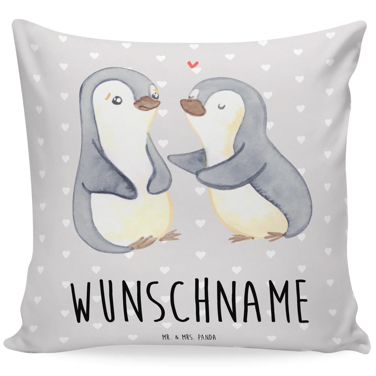 Personalizowana poduszka pingwiny pocieszyć Miłość, partner, przyjaciel, przyjaciółka, mąż, żona, wesele, zaręczyny, prośba o rękę, prezent miłosny, rocznica, dzień ślubu