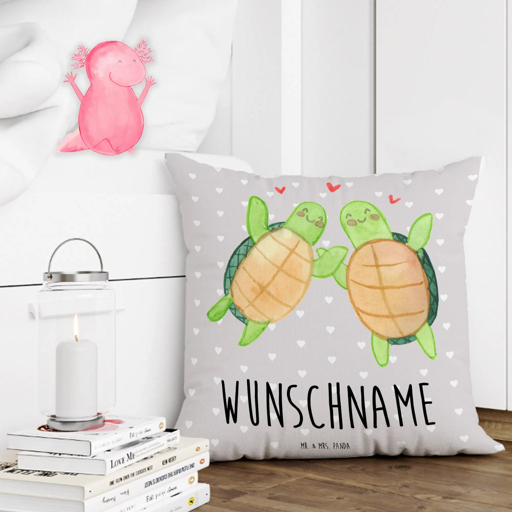 Personalisiertes Kissen Schildkröten Paar Wunschname, personalisiert, bedrucken, Name, Kopfkissen, Kissen, Liebe, Partner, Freund, Freundin, Ehemann, Ehefrau, Heiraten, Verlobung, Heiratsantrag, Liebesgeschenk, Jahrestag, Hocheitstag, Geschenk für Freundin, für Männer, Geschenk für Partner, Hochzeitstag, Liebesbeweis, für Ehemann, Mitbringsel, Valentinstag, Geschenk für Frauen