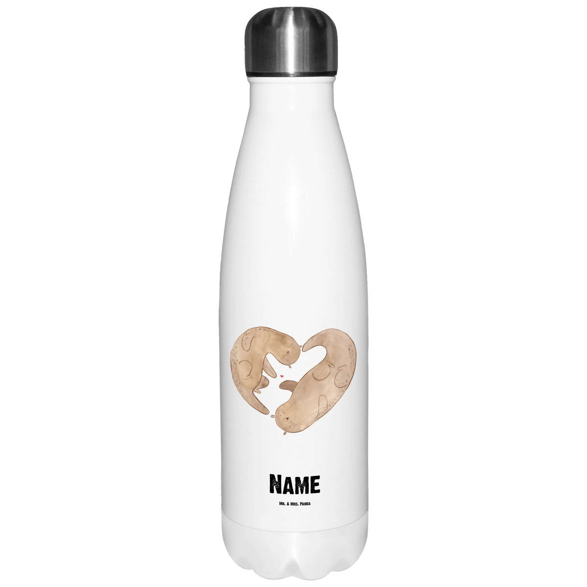 Personalised insulated bottle otter valentine Love, Loving, Two, Together, Marriage, Engagement, Proposal of marriage, Love gift, gift for her, gift for him, anniversary gift, Valentine's Day Gift for Women Love Gift Anniversary Wedding Anniversary Party Favor Gift for Girlfriend Gift for Partner Boyfriend Gift Token of Love for Men for Husband